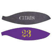 紫パーソナライズされた色の金ゴールド番号エッチング バスケットボール (パネル)