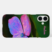 紫パーソナライズされた花アップルiPhoneケース Case-Mate iPhoneケース (裏面 (横))