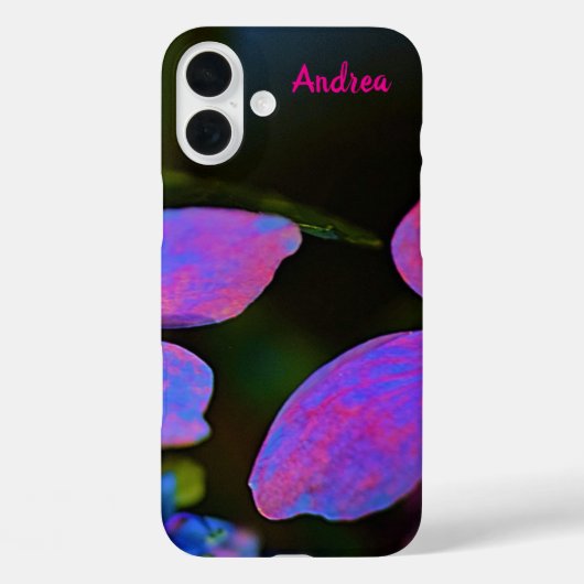紫パーソナライズされた花アップルiPhoneケース Case-Mate iPhoneケース (裏面)