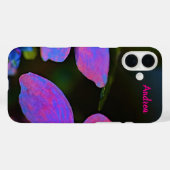 紫パーソナライズされた花アップルiPhoneケース Case-Mate iPhoneケース (裏面 (横))