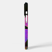 紫パーソナライズされた花アップルiPhoneケース Case-Mate iPhoneケース (裏面 / 左)
