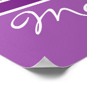 紫パーソナライズされた花文体操 ポスター (角)