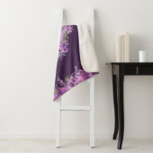 紫パーソナライズされた茄子フローラ シェルパブランケット (インサイチュ)
