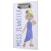 紫パーソナライズされた衣装ダンス先生ギフト クリップボード (左)