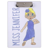 紫パーソナライズされた衣装ダンス先生ギフト クリップボード (正面)