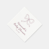 紫パーソナライズされた赤ちゃんシャワーナプキン スタンダードカクテルナプキン (角)