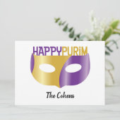 紫パーソナライズされた金ゴールドハッピープリム シーズンカード (スタンド正面)