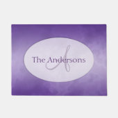 紫パーソナライズされた18x24 ドアマット (正面)