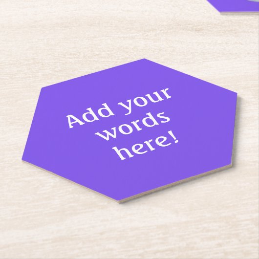 紫パーソナライズされた ペーパーコースター (アングル)