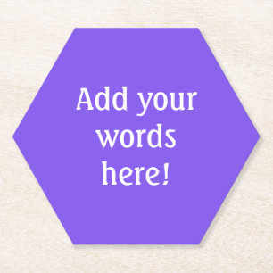 紫パーソナライズされた ペーパーコースター