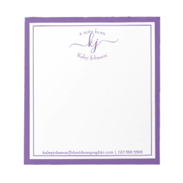 紫パーソナライズされた |メモ帳から ノートパッド