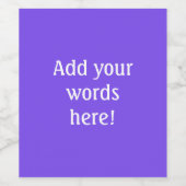 紫パーソナライズされた ワインラベル (シングルラベル)