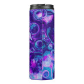 紫パーソナライズされた、青、ピンクの大理石《写真》ぼけ味 タンブラー (裏面)