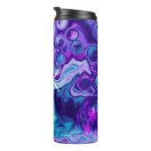 紫パーソナライズされた、青、ピンクの大理石《写真》ぼけ味 タンブラー (回転右)