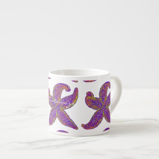 紫ヒトデThunder_Cove任意の色 エスプレッソカップ (正面右)