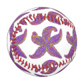 紫ヒトデThunder_Cove任意の色 野球ボール (正面左)