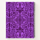 紫ビクトリアンのモチーフ ノートブック (裏面)