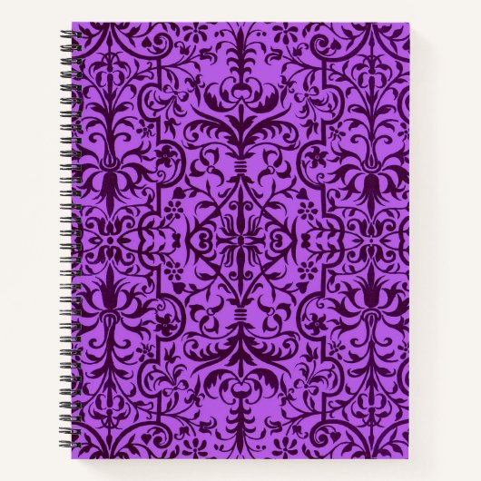 紫ビクトリアンのモチーフ ノートブック (正面)