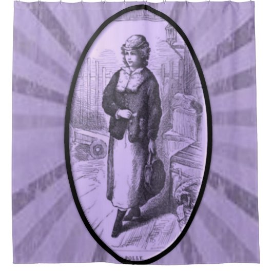 紫ビクトリアンの女色 シャワーカーテン (正面)