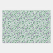 紫ビクトリアンの花蔦の装飾華 ラッピングペーパーシート (正面2)