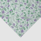 紫ビクトリアンの花蔦の装飾華 薄葉紙 (詳細)