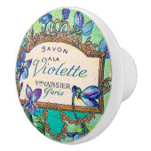 紫ビクトリアン香料 セラミックノブ (右)