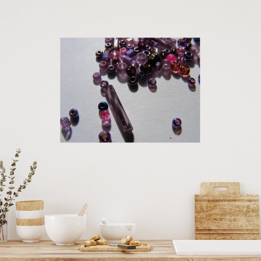 紫ビーズ1 ポスター (キッチン)