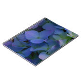 紫ピンクがかった青いアジサイの花フローラ ノートブック (左側)