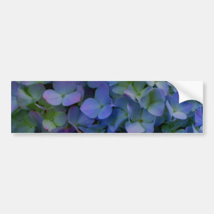 紫ピンクがかった青いアジサイの花フローラ バンパーステッカー