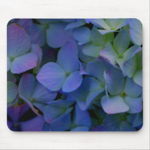 紫ピンクがかった青いアジサイの花フローラ マウスパッド