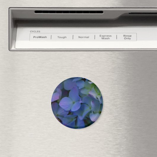 紫ピンクがかった青いアジサイの花フローラ マグネット (インサイチュ (食洗機))