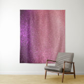 紫ピンクのトリプルグリッターグラデグラデーションーション タペストリー (インサイチュ)