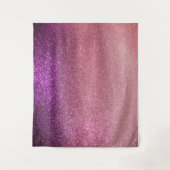 紫ピンクのトリプルグリッターグラデグラデーションーション タペストリー (正面)