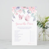 紫ピンクのフローラ蝶の価格ゲームを推測 (スタンド正面)