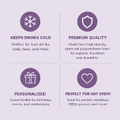 紫ピンクの水彩野花30歳の誕生日 缶クーラー