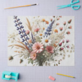 紫ピンクの野花 薄葉紙 (クラフト)