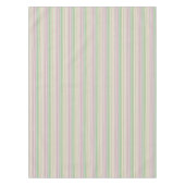 紫ピンクイエローグリーンストライプ テーブルクロス (正面)