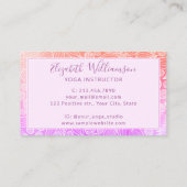 紫ピンクオレンジエレガント 名刺 (裏面)