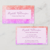 紫ピンクオレンジエレガント 名刺 (正面/裏面)