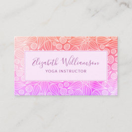 紫ピンクオレンジエレガント 名刺