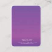 紫ピンクグラデーション手作りイヤリングディスプレイカード コーリングカード (裏面)