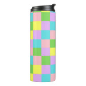 紫ピンクグリーンイエローブループレイド タンブラー (回転左)