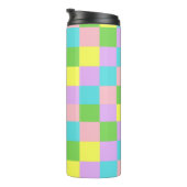 紫ピンクグリーンイエローブループレイド タンブラー (回転右)