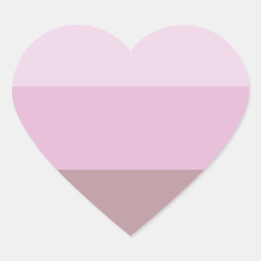 紫ピンクストライプのグラデーション ハートシール (正面)