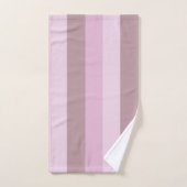 紫ピンクストライプのグラデーション バスタオルセット (ハンドタオル)