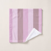 紫ピンクストライプのグラデーション バスタオルセット (ウォッシュタオル)