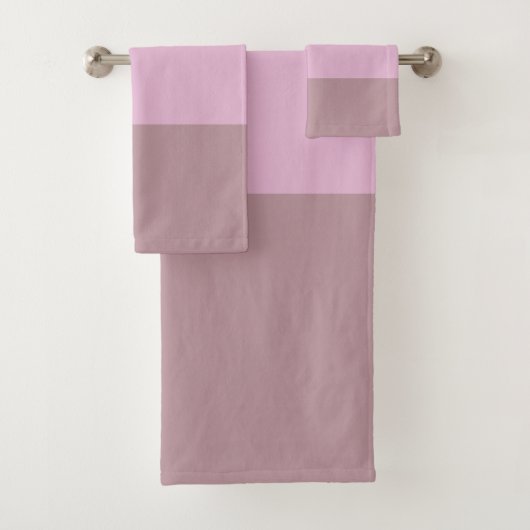紫ピンクストライプのグラデーション バスタオルセット (インサイチュ)