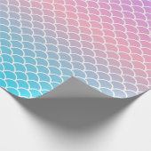 紫ピンクブルーの人魚鱗 ラッピングペーパー (角)