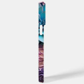 紫ピンクブルー3-D紙ルック花 Case-Mate iPhoneケース (裏面 / 右)