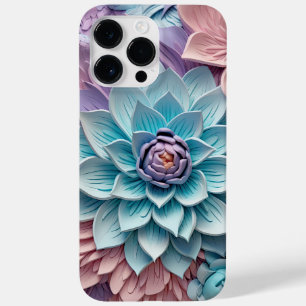 紫ピンクブルー3-D紙ルック花 Case-Mate iPhone 14 PRO MAXケース